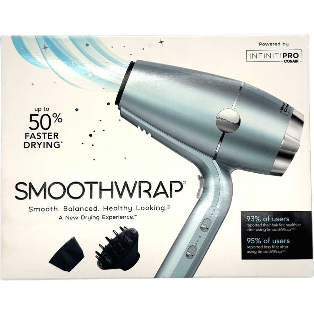 Conair InfinitiPRO SmoothWrap Blue Hair Dryer